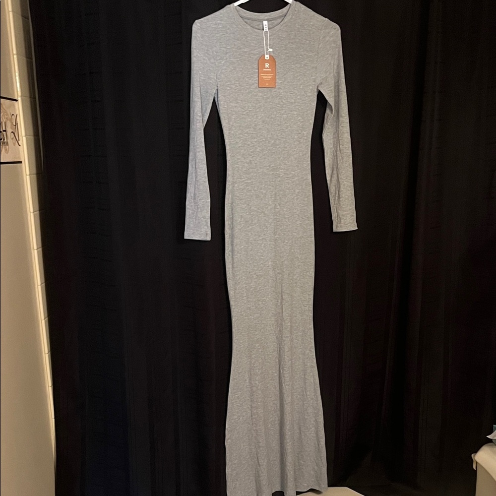 ReoRia Gray Long Sleeve Dress